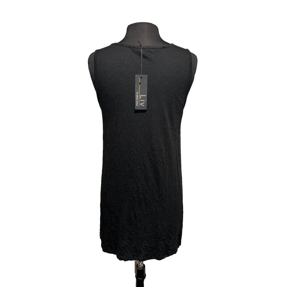 NWT Liv by Habitat Tunic Tank Size‎ Small Black Knit Lagenlook Swing Top - Picture 2 of 7